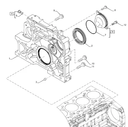 504110651 - Боковая крышка блока ДВС